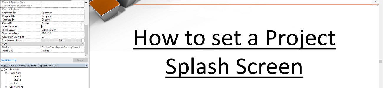 How to Set a Project Splash Screen in Revit - Man and Machine