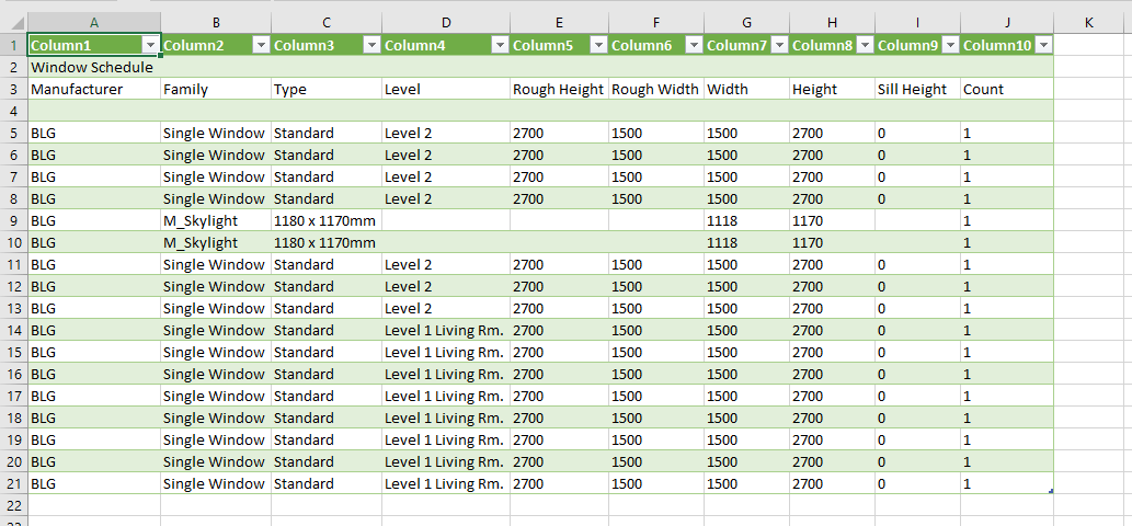 Import Excel Into Revit