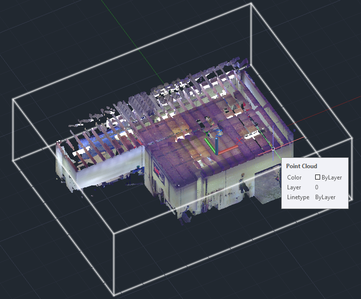 how do you move a point cloud in acad 2016