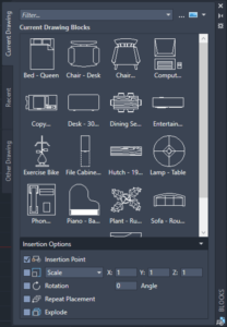 AutoCAD Blocks Palette Window