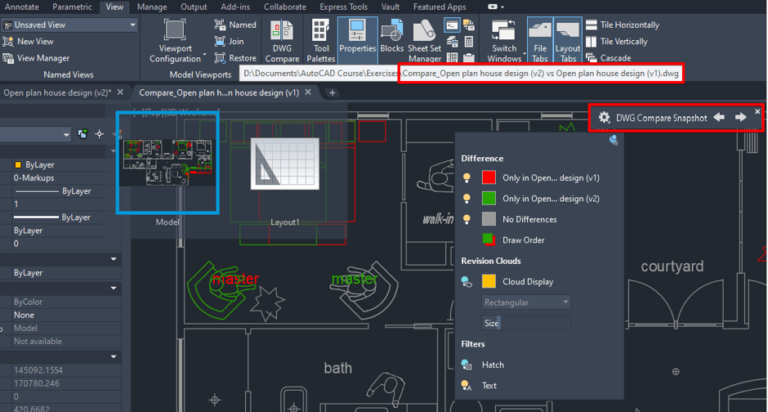 The Drawing Compare Tool - AutoCAD - Man and Machine