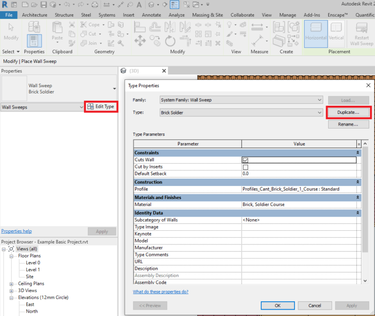 Creating a Soldier Course in Revit