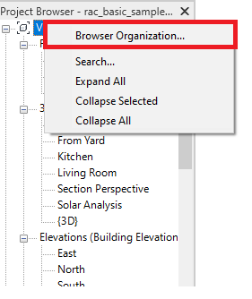 revit project browser